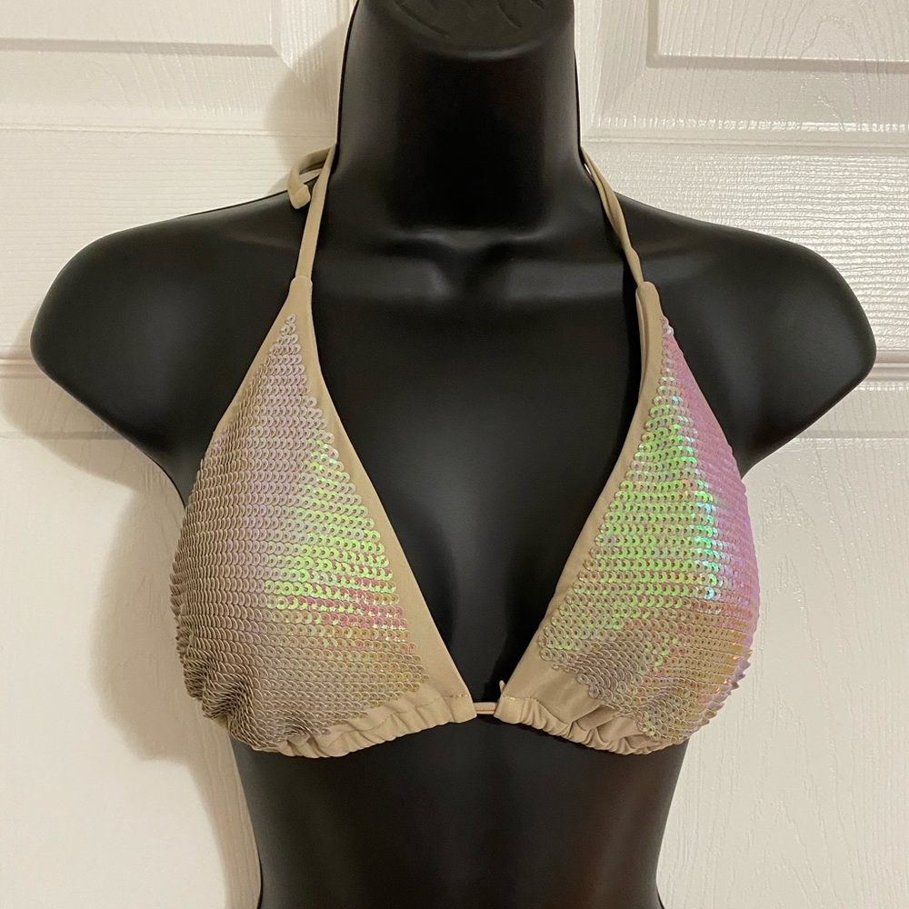 Sequin triangle style bikini top